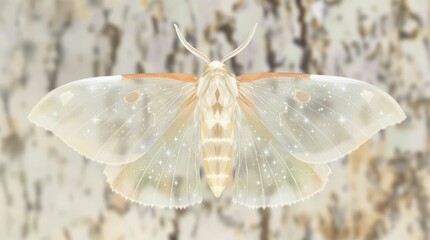 A butterfly with a white body and orange wings