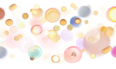 Wall Mural - blurred bokeh colors light glowing on transparent background