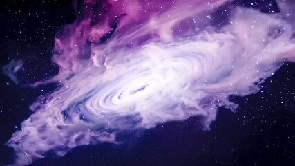 Wall Mural - Explore the beauty of a swirling galaxy in space