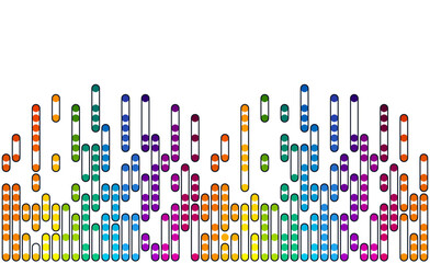 Poster - Colorful dot pixel modern background