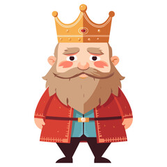 Canvas Print - King with angry illustration crown accessories vector