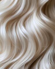 Poster - delicate waves of platinum blonde hair luxurious texture and subtle highlights