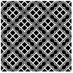 Wall Mural - Abstract texture for fabric print, card, table cloth, furniture, banner, cover, invitation, decoration, wrapping. Seamless repeating pattern.  Black and white color. Carpet pattern texture.