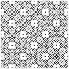 Wall Mural - Abstract texture for fabric print, card, table cloth, furniture, banner, cover, invitation, decoration, wrapping. Seamless repeating pattern.  Black and white color. Carpet pattern texture.