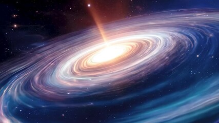 Wall Mural - Exploring the beauty of a swirling galaxy in space