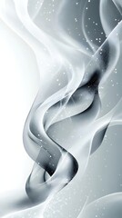 Poster - Abstract Silver Flow with Sparkles Elegant Background for Modern Design Projects