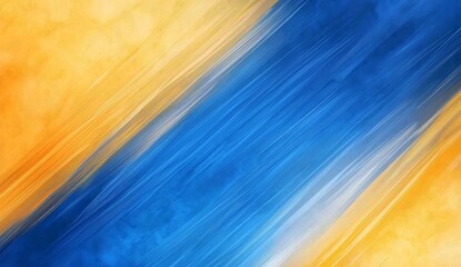 Poster - Diagonal Light Streaks of Blue and Gold on an Abstract Background