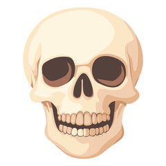 Canvas Print - Skull illustration human lip vector