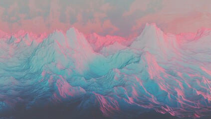 Poster - Abstract waves of color flow across the landscape, perfect for incorporating into backgrounds, banners, posters, presentations, and visual designs