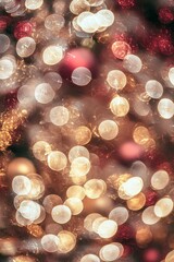 Wall Mural - a christmas tree's decoration featuring lighting and a blur effect