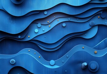 Poster - An abstract background with lines serves as the setting for a blue spiral with light in this 3D render illustration of a 3D abstract background