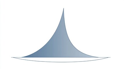 Fototapete - A smooth, upward-curving surface resembling a mathematical or geometric shape.