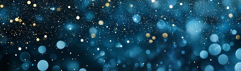 Wall Mural - the holiday season is captured in a beautiful defocused background with sparkling glitter lights