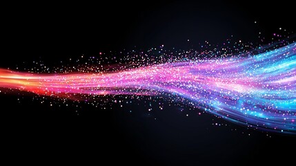 Poster - A futuristic abstract background is created by traveling abstract data and a light trail