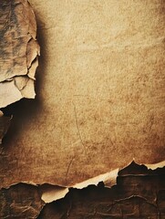 Poster - Distressed Parchment Texture with Torn Edges Evoking Age and History for Creative Projects