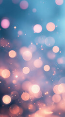 Aufkleber - Abstract bokeh lights in blue and pink hues, creating a dreamy and magical atmosphere, symbolizing celebration, festivity, and elegance.