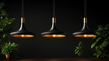 Wall Mural - A simple pendant light consisting of one visible bulb