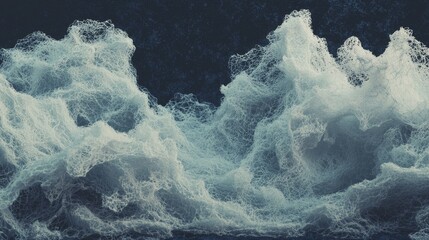 A closeup view of yarn material structure is provided for technical and cloth fabric, featuring an industrial science background texture and a macro image of thread, yarn, and material