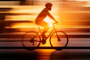 Aufkleber - Dynamic Urban Commuting Indian Male Cyclist in Smart Gear on Modern City Bike Path - Sustainable Mobility and Public Health Promotion for Contemporary Wellness Campaigns