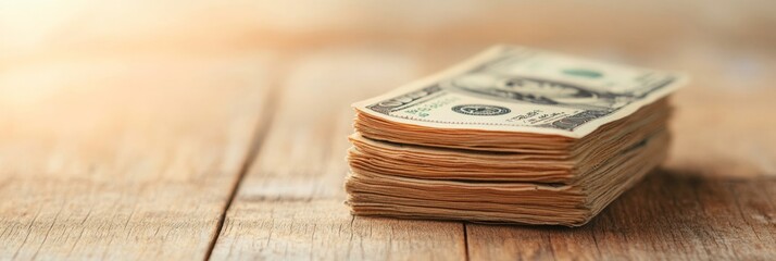 Poster - Geometric Currency Art on Rustic Wood Sustainable Finance and Investment Marketing - Green Economy Visualization for Modern Business Solutions