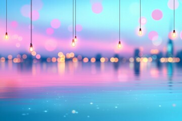 Poster - A backdrop with a holographic texture and multiple color hues