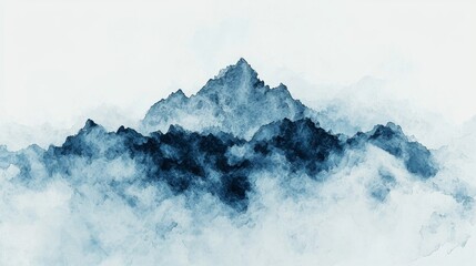 Poster - The visual effect of abstract blue waves in motion is calming and soothing to behold