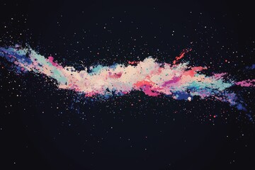 Poster - Modern illustration of a dynamic digital network background with big data visualization, available as stock