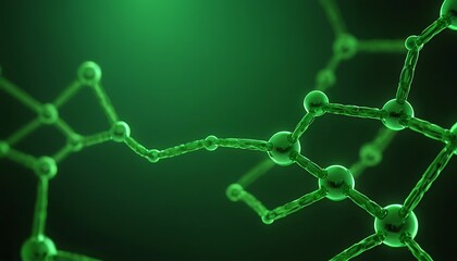 abstract green molecule structure background for science and medical research,bokeh, connect, cyber,