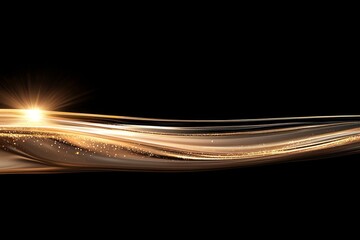 Poster - An abstract lens flare light overlay on a black background, created using AI, with sun rays and transparent sunlight