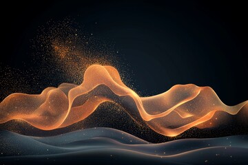Poster - abstract design featuring holographic light and flare gradient
