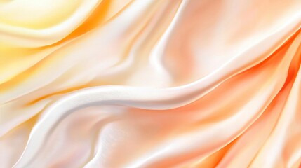 Poster - Ethereal Floating Silk Fabric with Subtle Watercolor and Champagne Tones