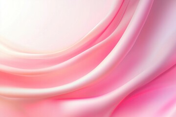 Poster - Soft Pink Silk Fabric with Gentle Folds and a Subtle Glow in Natural Light