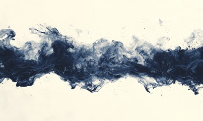 Poster - a blue smoke cloud is depicted in a creative arrangement, showcasing vibrant colors that produce str