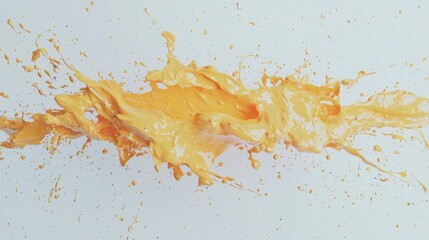 Poster - the splashing of bright yellow paint with accompanying droplets results in a dynamic and energetic v