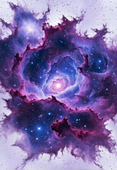 Wall Mural - Rose Nebula Starry Sky Aesthetic Blue Purple Creative Elements
