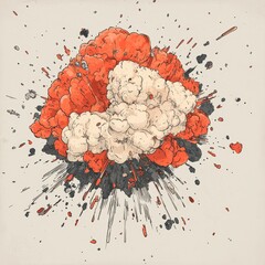 Poster - vibrant visual arts studio featuring dynamic comic style explosion graphics and creative art with a 