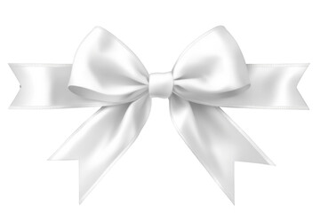 Canvas Print - A white ribbon with a bow is shown