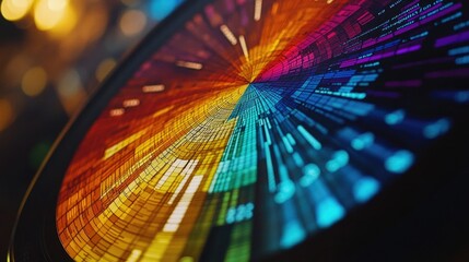 Poster - A close-up of a colorful pie chart on a computer screen, showcasing data distribution and percentages in a clear and engaging way.