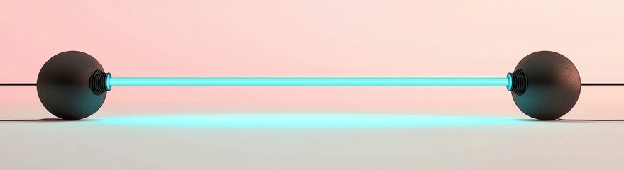 Poster - circle with a holographic light spot and transparent background