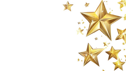 Sticker - A white background with a row of gold stars