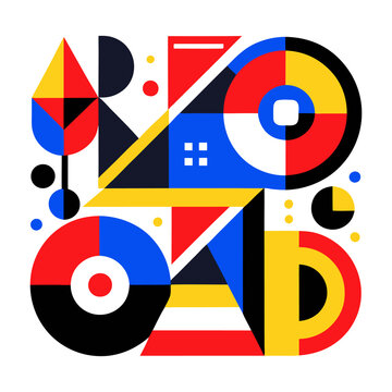Geometric Abstract Composition vector free download