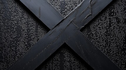 Poster - Two intersecting lines forming a perfect X on a textured surface