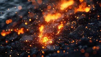 Poster - Intense and dynamic blur of flames creating a mesmerizing fire effect