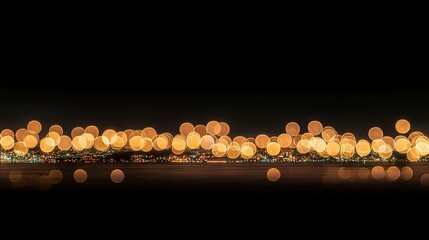 Poster - The twinkling of bokeh lights crafts an enchanting environment similar to a star-filled sky