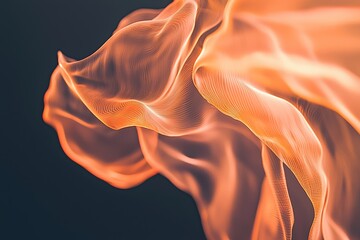 Poster - red glow energy wave is the central element of this abstract background, generating a captivating li