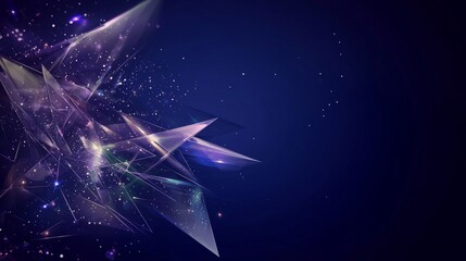 Poster - Abstract geometric shapes in soft blue hues with gradient lighting define Digital Minimalism