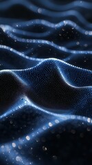 Aufkleber - Flowing waves of light create an abstract visual experience in a dark setting