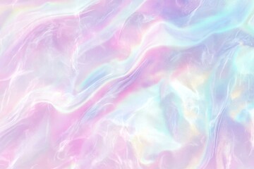 Poster - fantastical abstract holographic setting with a colorful funky twist