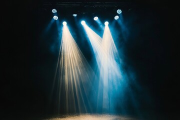 Poster - A background featuring copy space lit up by either spot lights or stage lights