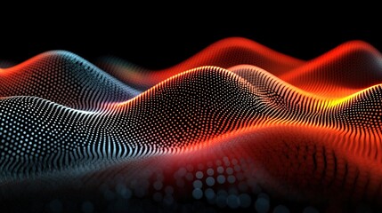 Poster - Elegant black background featuring a pattern of dots creating a modern aesthetic